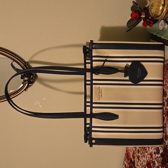 Kate Spade Market Striped Canvas Medium Tote - Picture 1 of 10